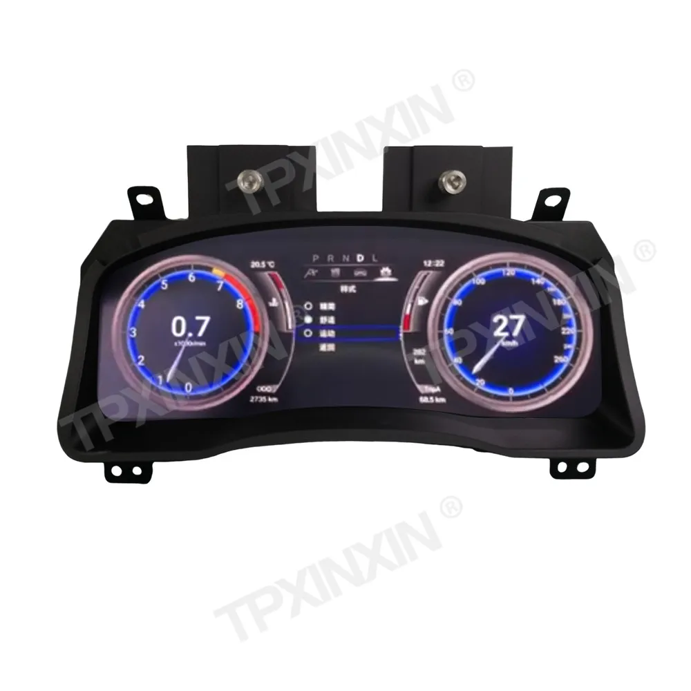 Cruscotto digitale da 12,3 pollici per Toyota Prado, Lexus GX470 2004-2009 Pannello misuratore di velocità cluster per strumenti LCD completo per