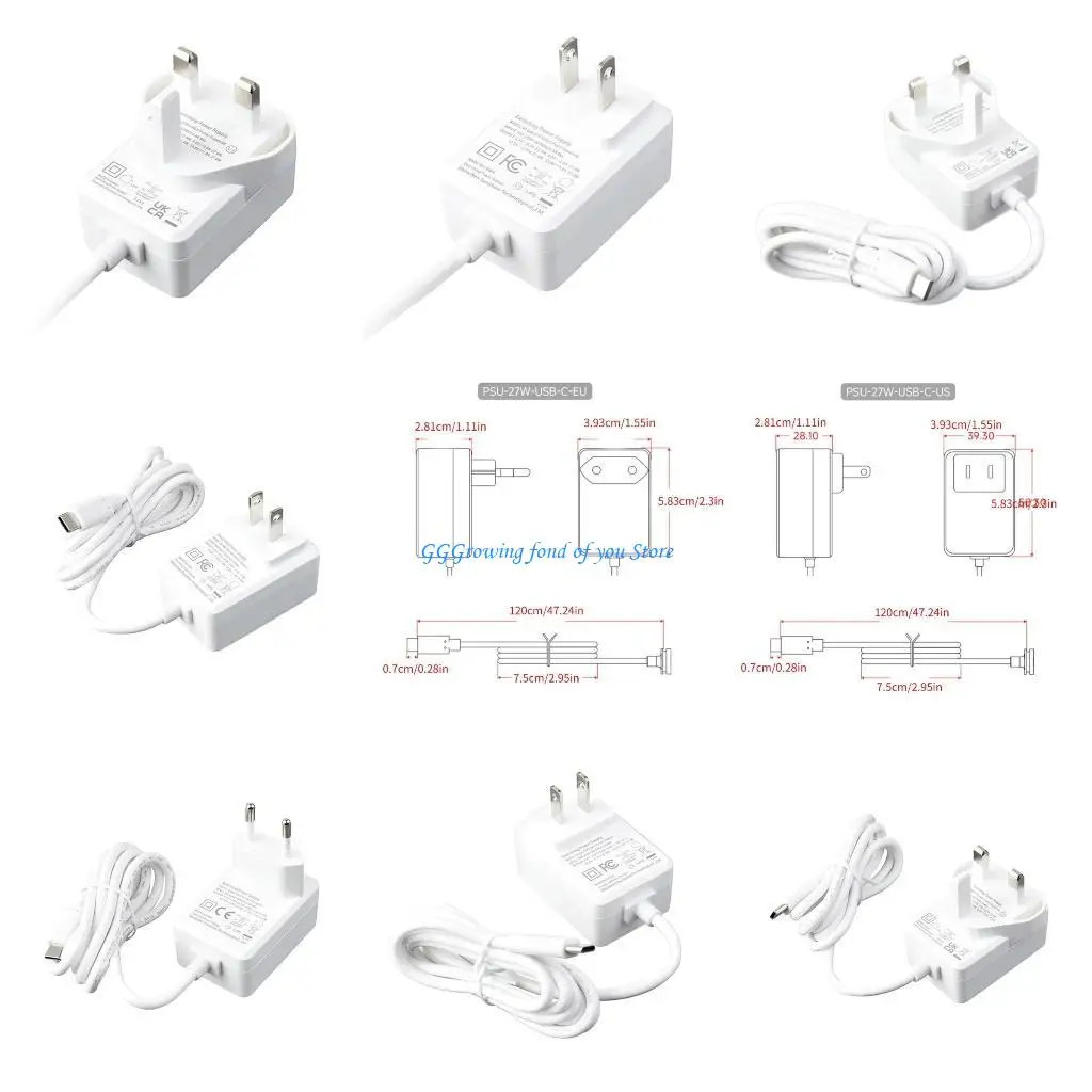 

H9EB Charging Adapter Fast Charging Solution 27W USB TypeC for RPI5