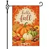 Autumn Pumpkin & Leaf Garden Flag for Fall – Double-Sided Thanksgiving Yard Flag for Outdoor Decoration, 12x18 Inch Line cci