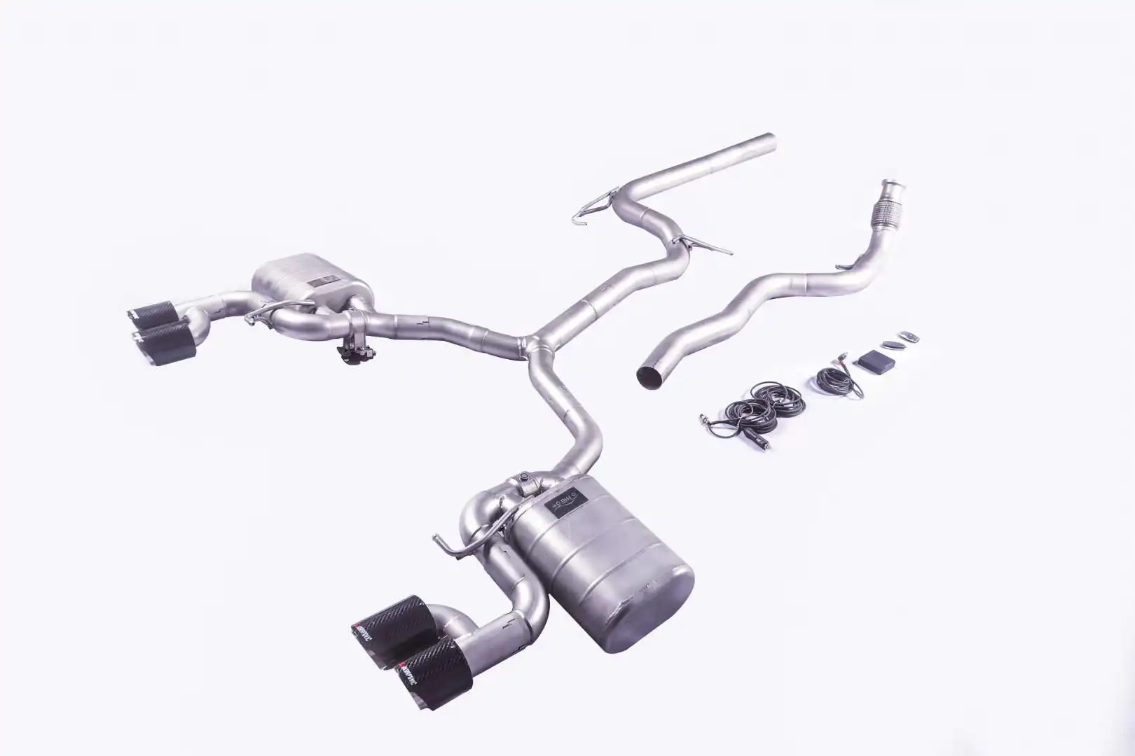 Suitable for 20-23 Audi A5 B9 2.0T modified front and middle exhaust valve exhaust system muffler front and middle end