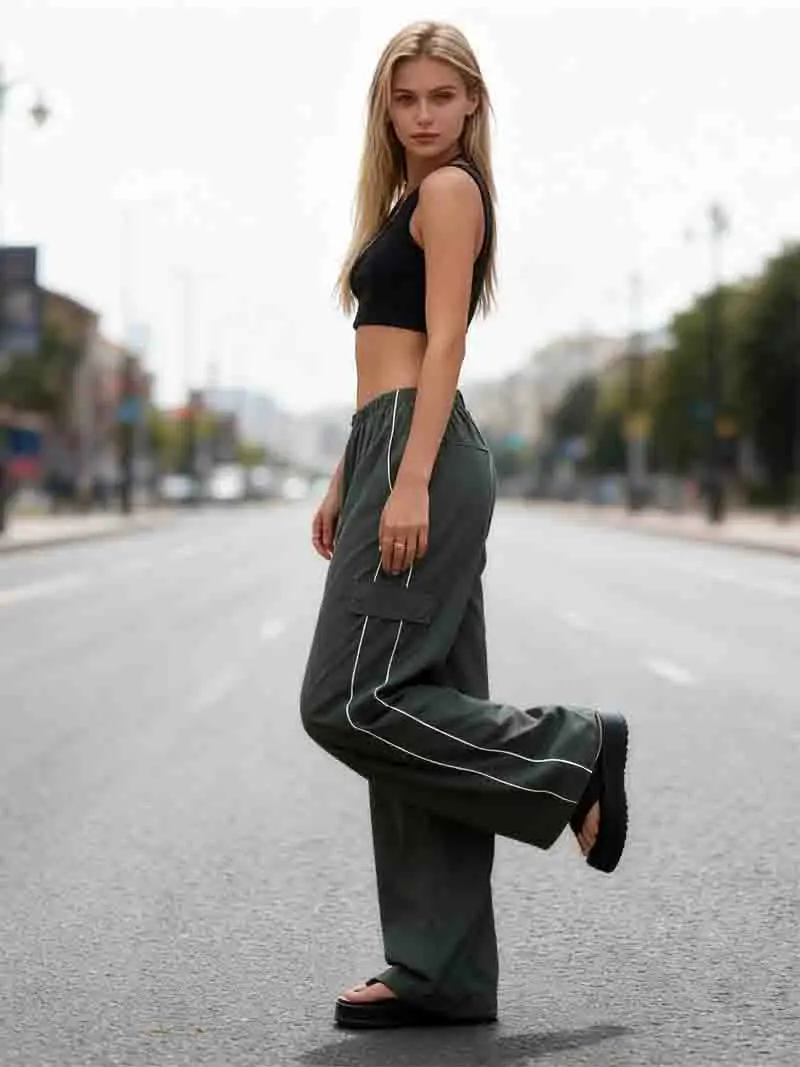 

Брюки-карго женские, всесезонные, хлопковые, тонкие, для бега, для бега, впитывающие пот, эластичные, дышащие, с эластичным поясом, уличная одежда