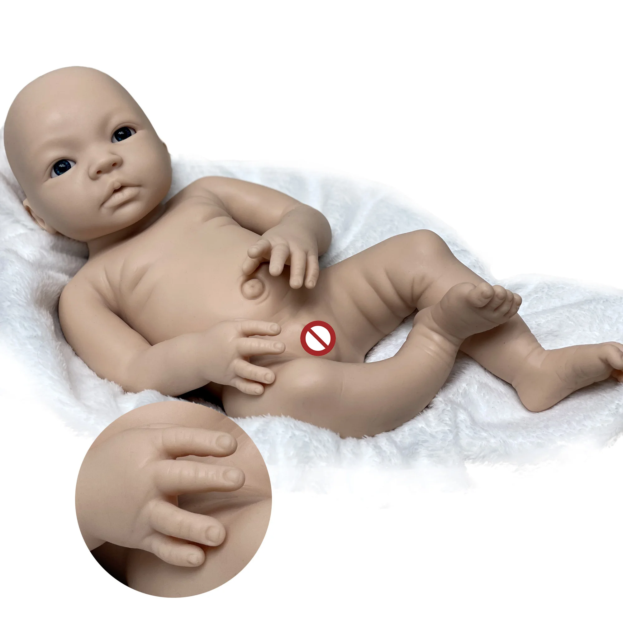 18 Inch Handmade Bebe Silicone Newborn Doll Kits Unpainted Reborn Doll Reborn Silicona Cuerpo Completo куклы реборн