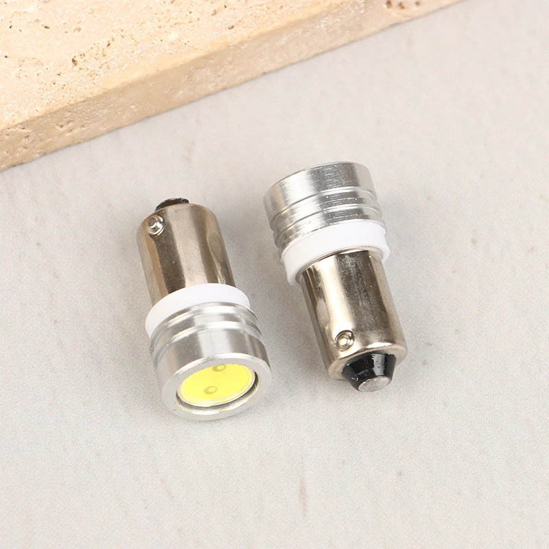 2Pcs BA9S LED 1W Car Light COB Auto Cabin Lamps Interior Side Lights Instrument Lamp DC 12V Led Width Indicator Light