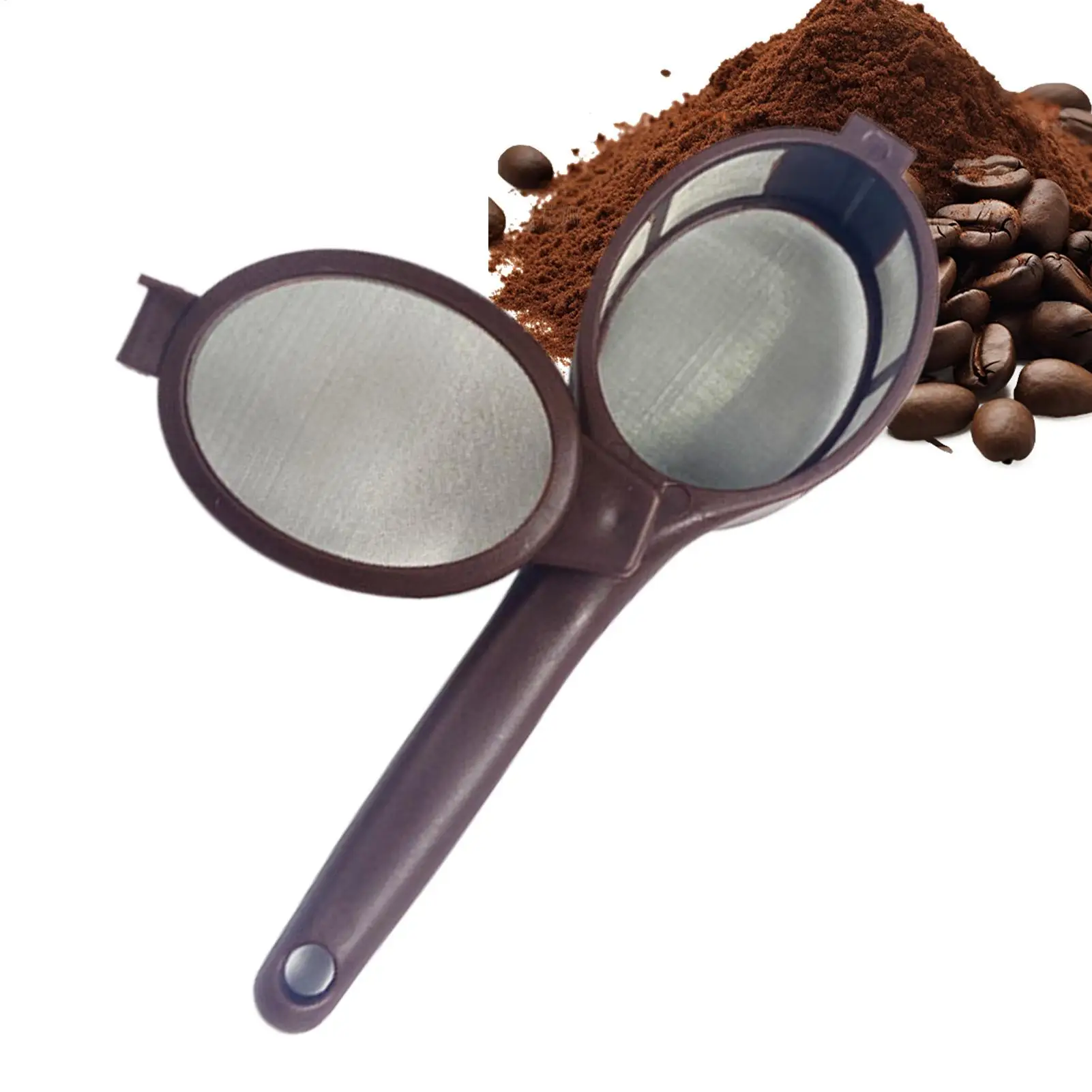Cuchara Filtradora de Café en Polvo, Infusor de Té, Bolsa Reutilizable para Filtrar Hojas de Té, Filtro de Té Portátil de Malla, Herramientas para Café y Té