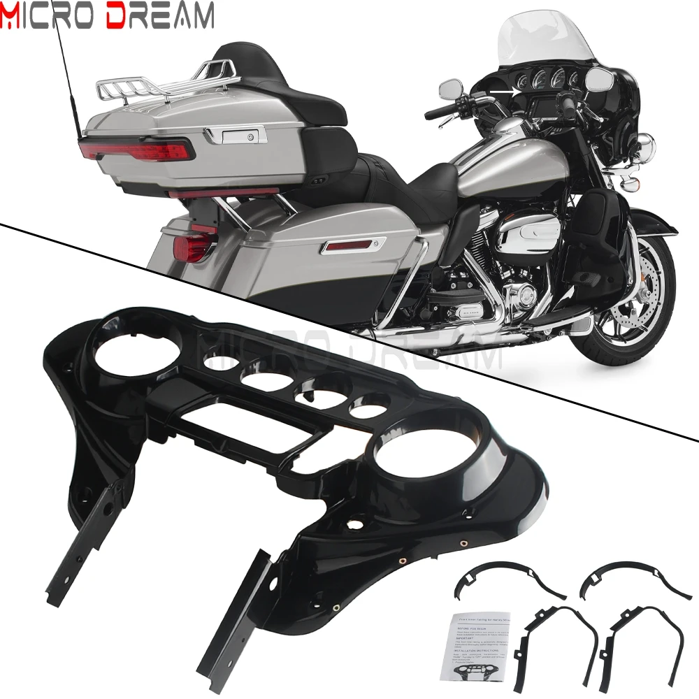 

For 2014-2023 Harley Touring Electra Street Glide FLHTCU FLHTK FLHX FLHXS Motorcycle Front Inner Fairing Cover Black Cowl Covers