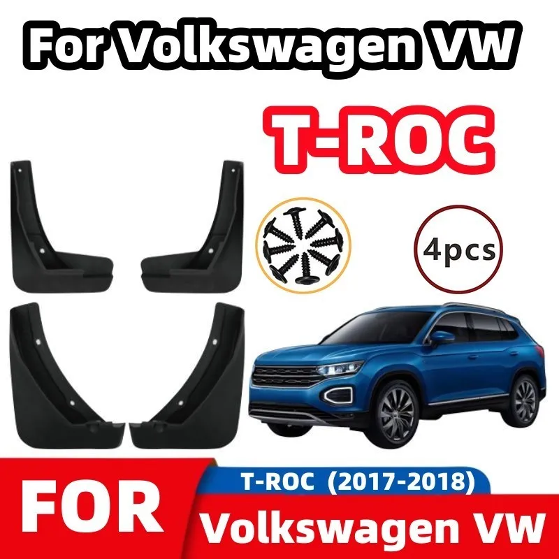Für Volkswagen VW T-ROC T ROC 2017 2018 4 stücke Auto Schmutzfänger Vorne Hinten Kotflügel Spritzschutz Kotflügel Einfache Installation Zubehör