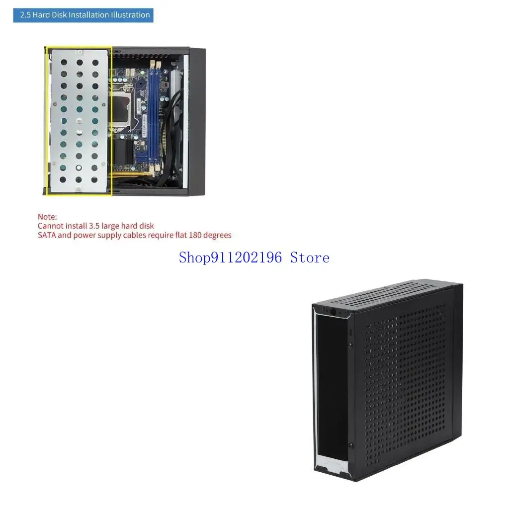 

P82A Mini Desktop Case with Multiple Ventilation Holes CPU Cooling MINI-ITX Chassis