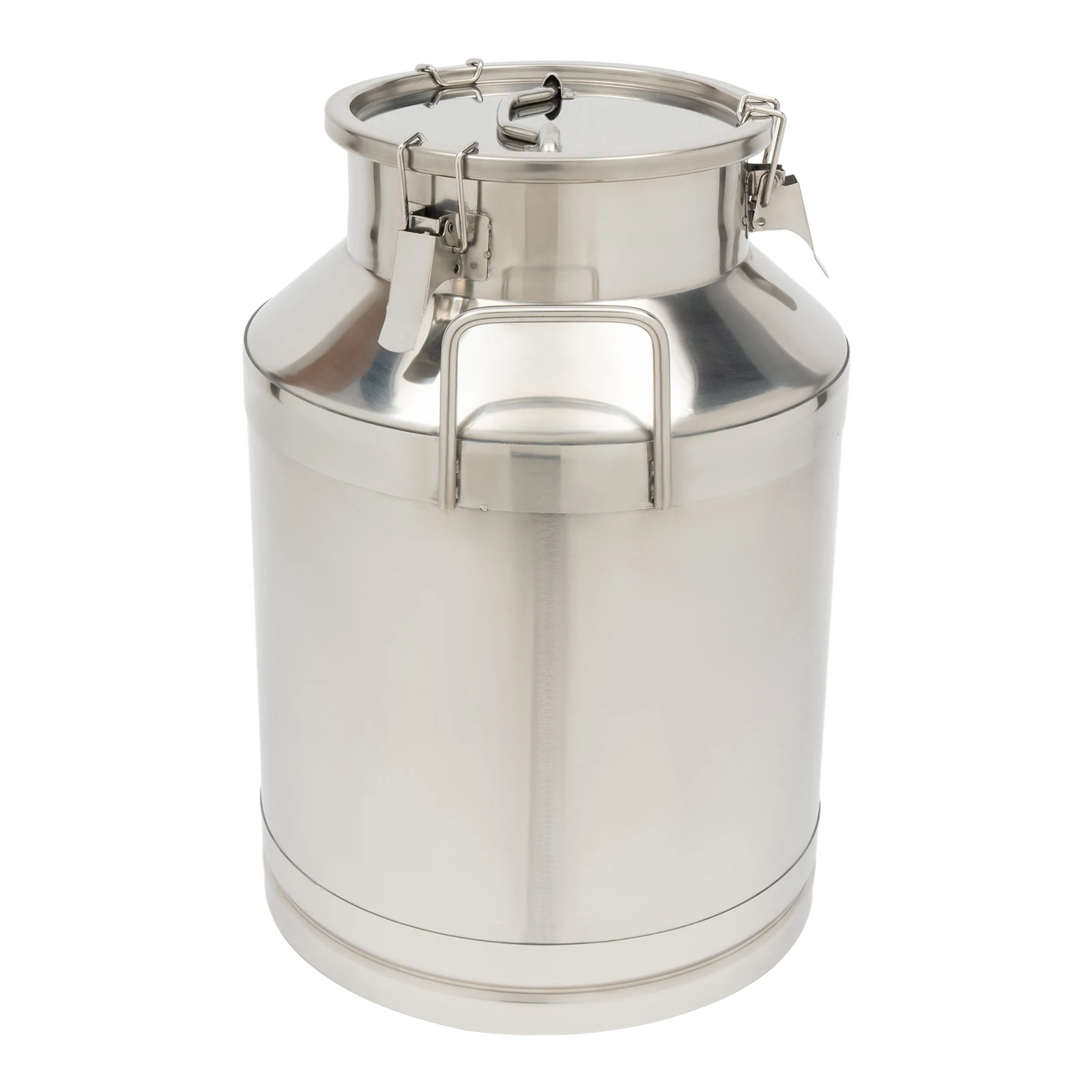 Stainless Steel Can 50L Milk Bucket Mil Can Tote Jug 13.25Gallon Barrel Canister Strong Closure for Storing Wet Food (Oil, Ghee)