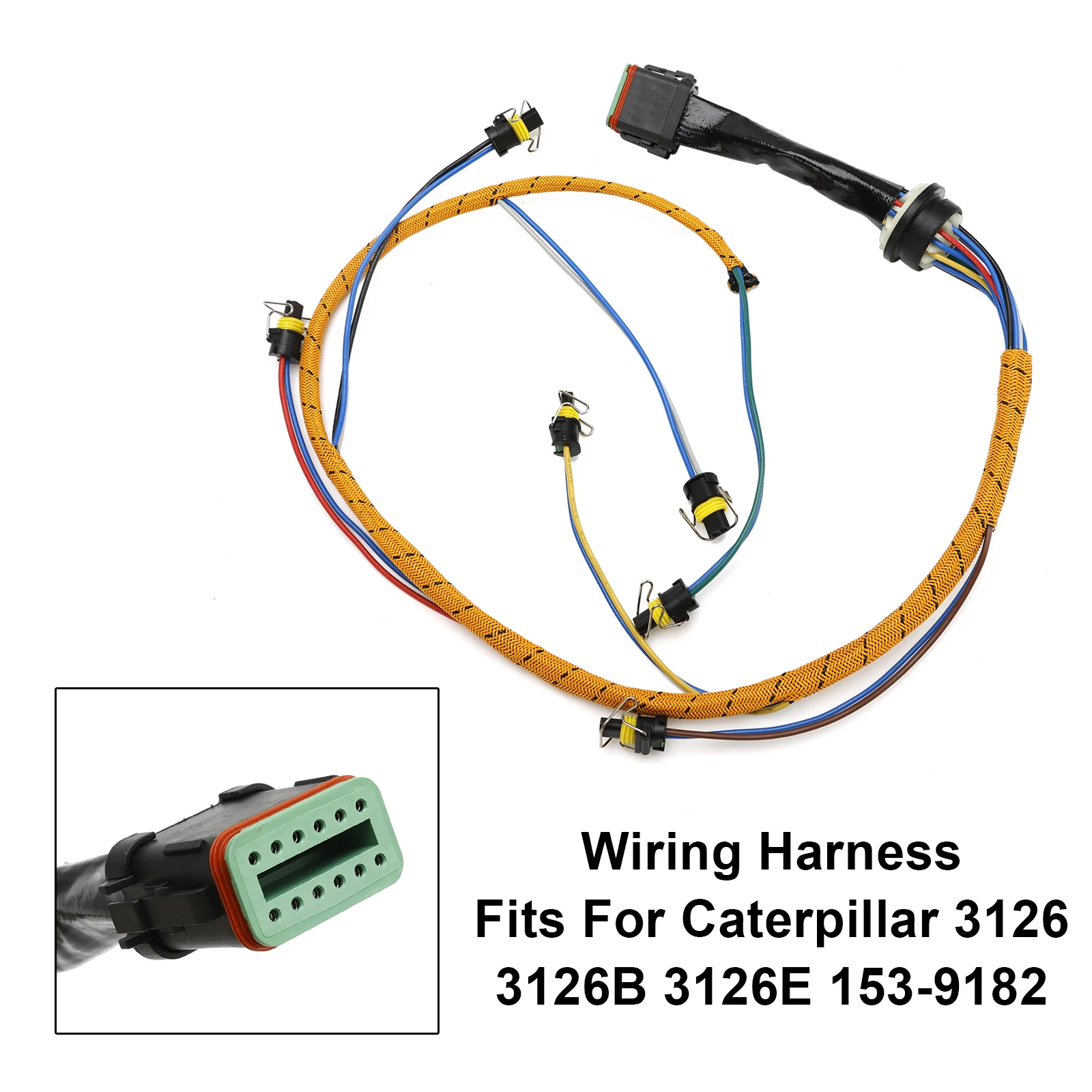 Areyourshop 153-9182 Injector Control Wiring Harness for Caterpillar 3126 3126B 3126E