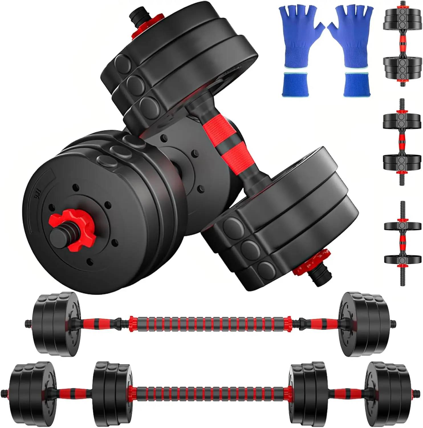 Weights Dumbbells Set,20LBS 44LBS Barbell Weight Set for Home Gym,Dumbbells Set of 2 Hand Weights at Home,Push-up,Fre