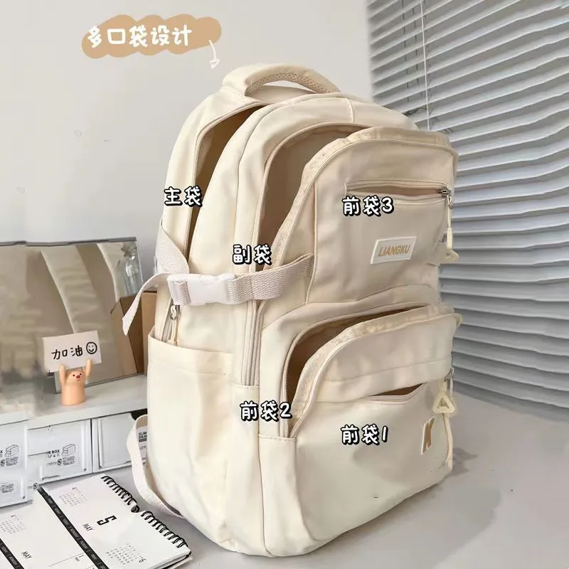 K-Style Large Capacity Backpack for Women Teens: Korean Mori Aesthetic School Bag College High School Student Bookbag Ins Trendy
