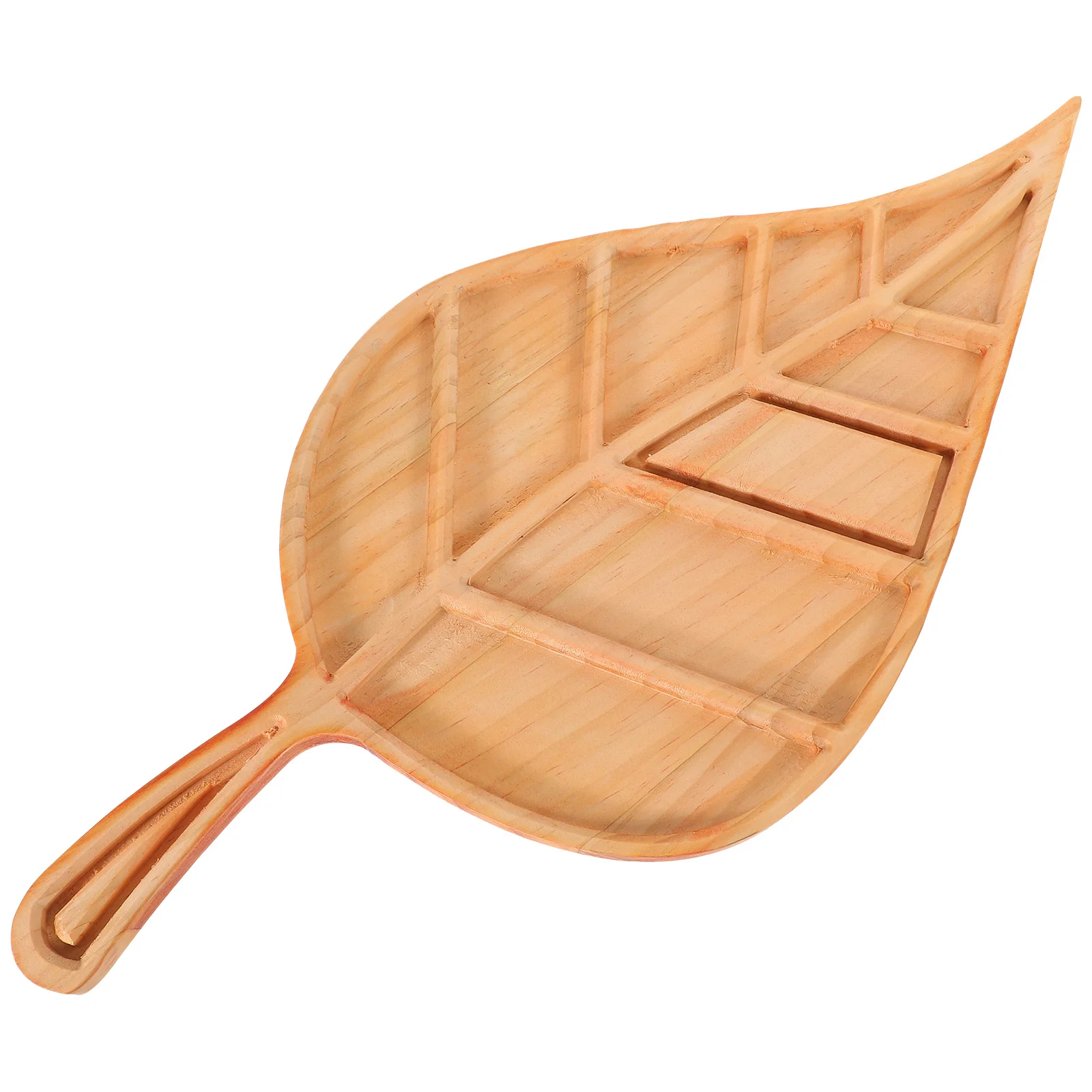 

Leaf Shaped Wood Plate Natural Solid Wood Serving Tray For Dessert Fruit Snack Display Leaves Tray Kitchen Tableware Decor