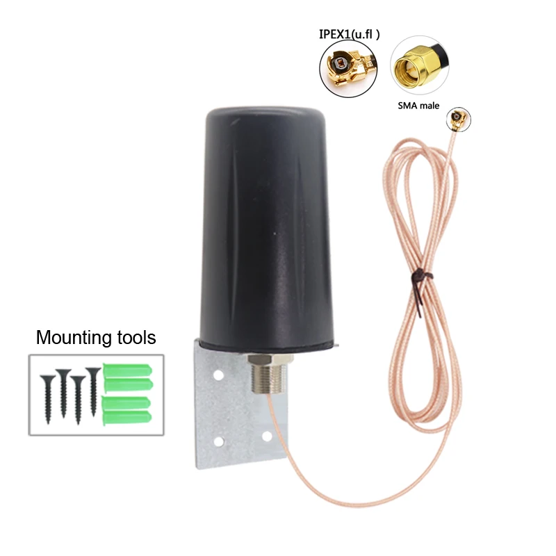 RG178 Cable 5G LTE 3G GSM 4G High Gain 15dbi Omni Cabinet Antenna 600~6000Mhz Outdoor Waterproof Aerial For Signal Boost TS9 SMA