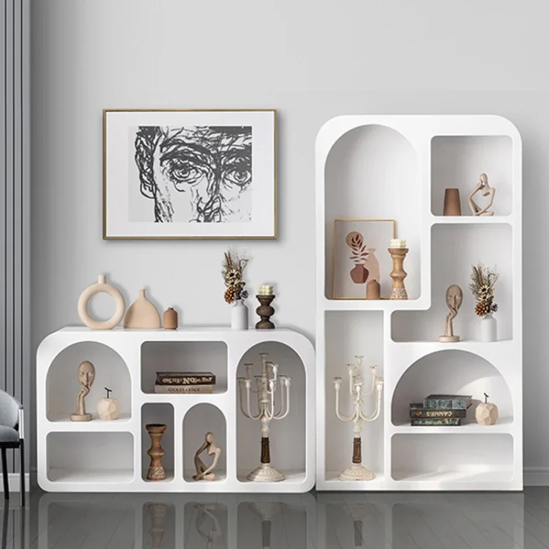 

Cave Storage Display Cabinet Rack Living Room Simple Arch Floor Bookcase