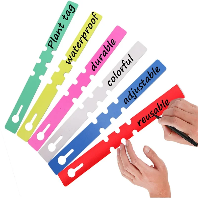 

100pcs Plant Tree Tags Color Plant Hanging Labels Tag Wrap Around Plant Tree Markers Waterproof Reusable Plant Tag Markers
