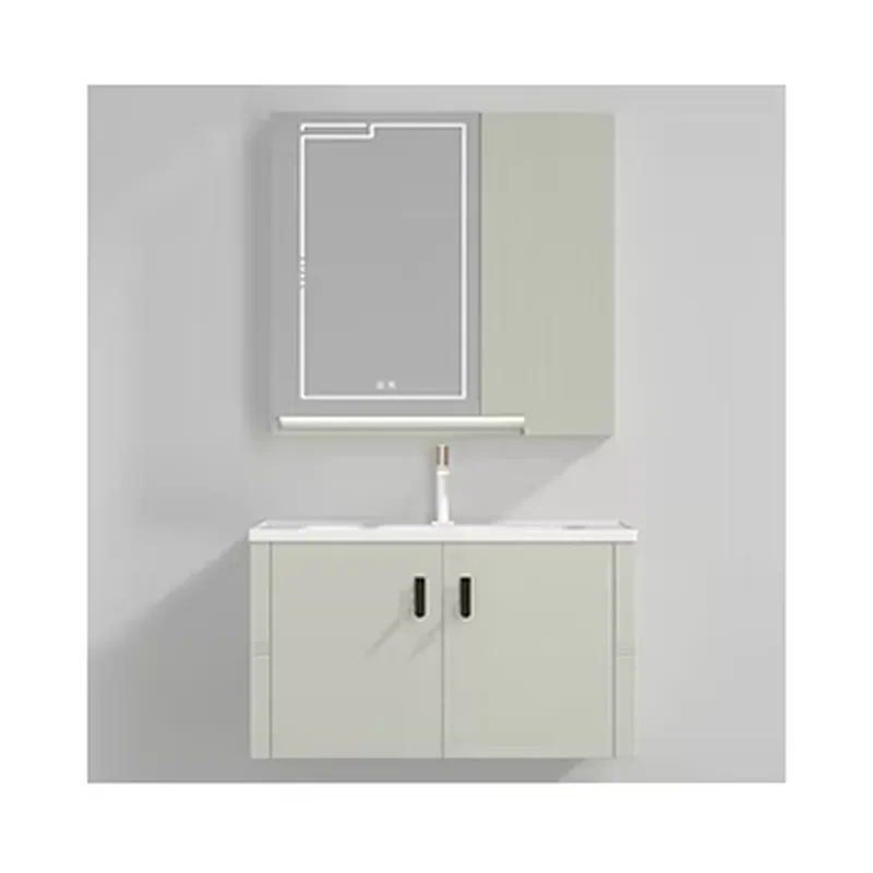 New Arrival Plywood Vanity Plywood Bathroom Cabinet with Ceramic Basin Mdf Bathroom Vanity with Waterproof Mirror Cabinet