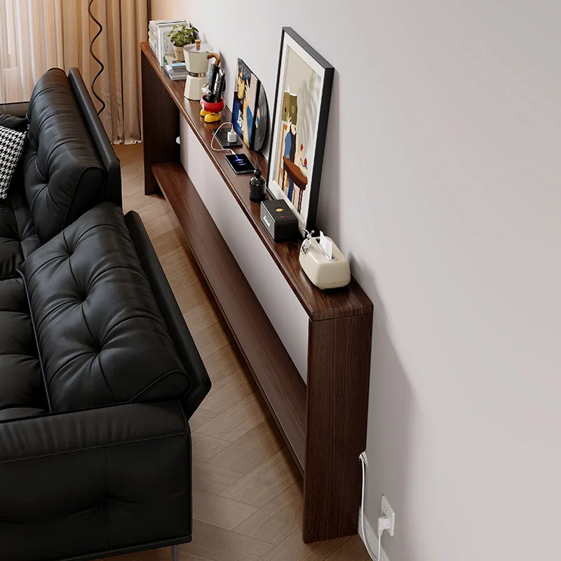 

Solid wood sofa, backrest cabinet, rear shelf, long strip at the end of the bed, storage cabinet, clip gap, storage, small