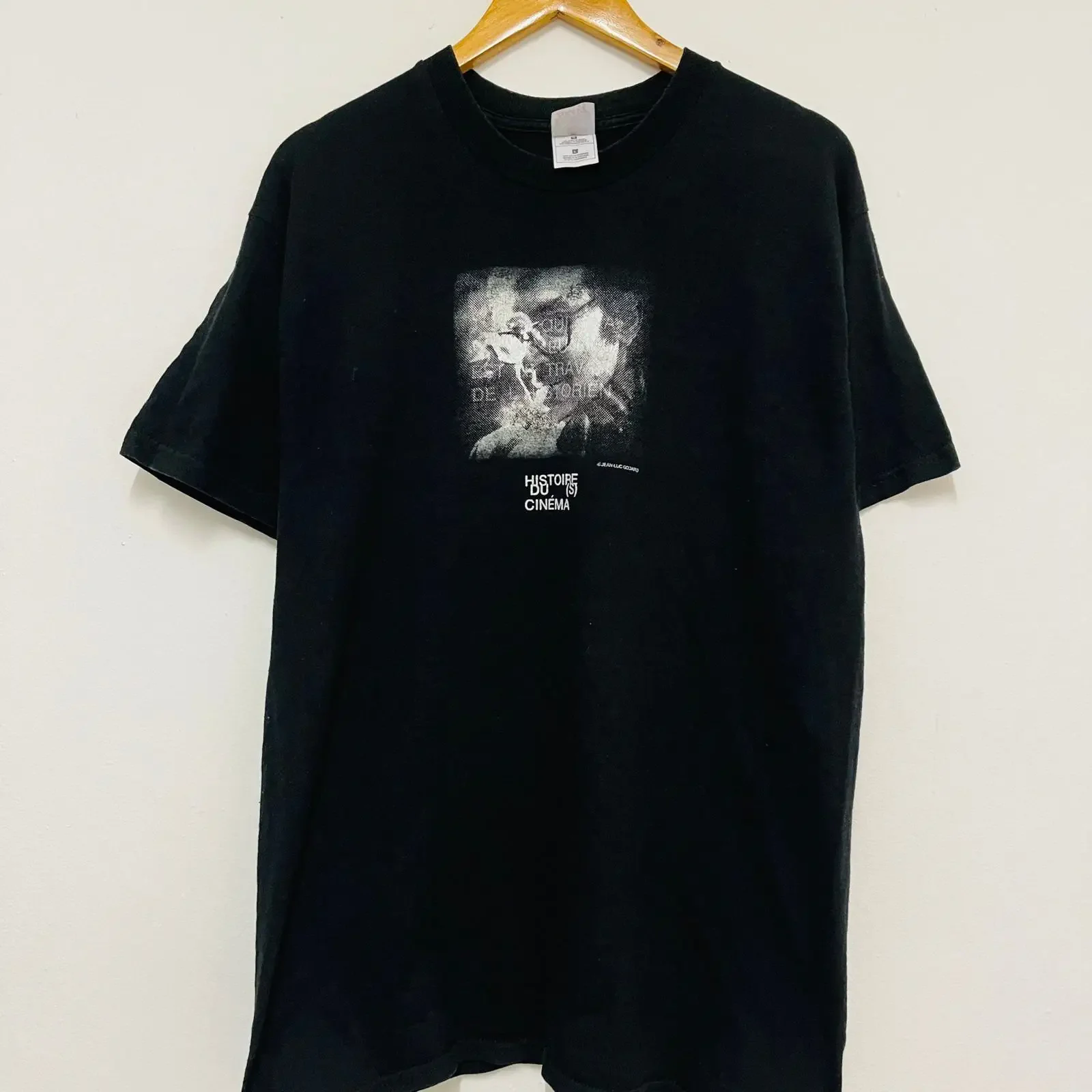 T-shirt vintage années 90 Jean-Luc Godard Histoire du Cinéma, réalisateur de films, film indépendant, vintage, délavé, polyvalent, confortable, graphique