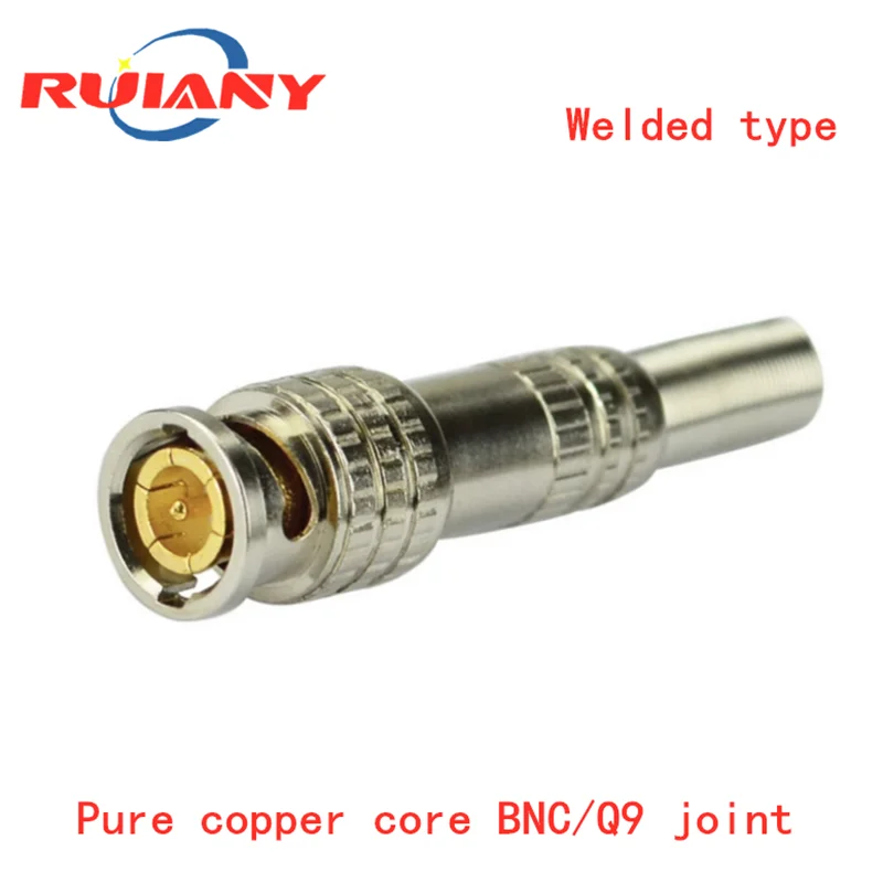 Monitoring cable 75-5 BNC video connector converter Welded Q9 connector Monitoring equipment accessories connector pure copper