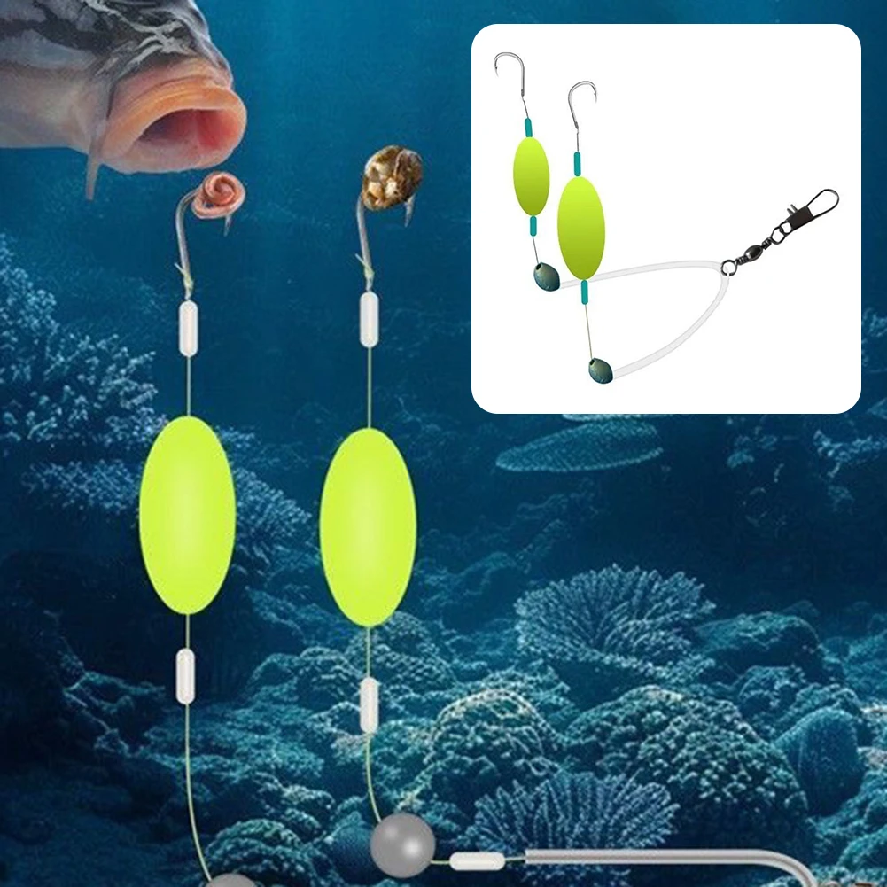 Surfs Fishing Angelhaken Pompano Rig mit Schwimmern Vielseitige Angelausrüstung für das Salzwasser-Süßwasserangeln für Angelliebhaber – Detail 7