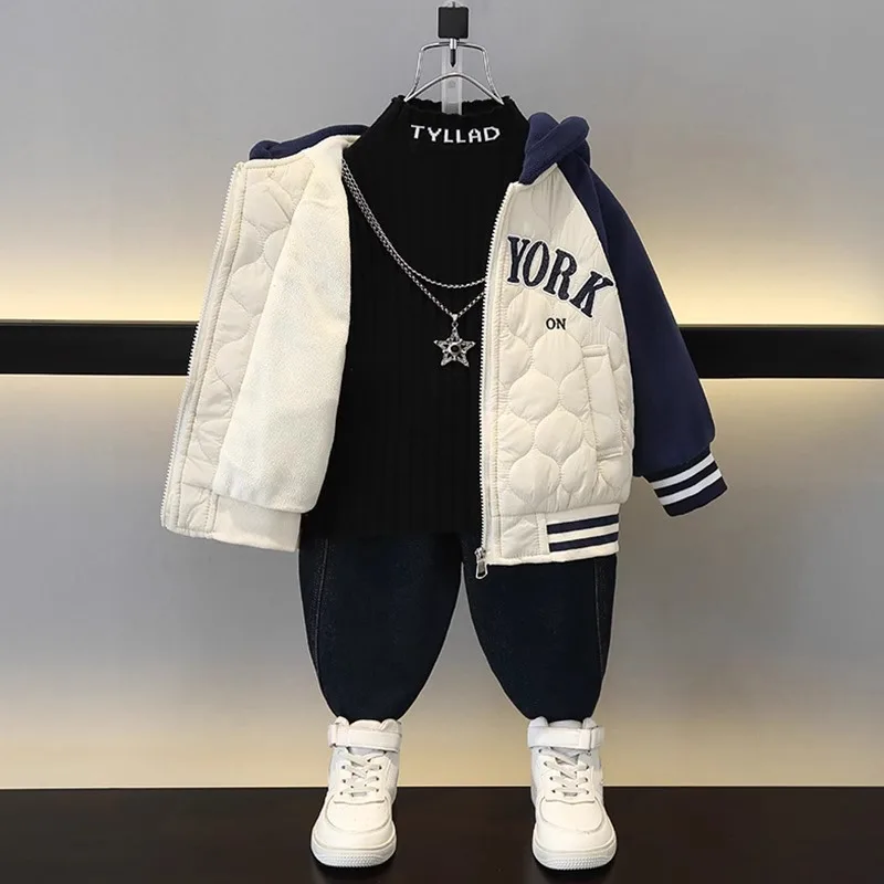 

Зимняя хлопковая куртка для мальчиков: теплая, модная, осенне-зимняя детская одежда с воротником-стойкой, длинными рукавами и молнией