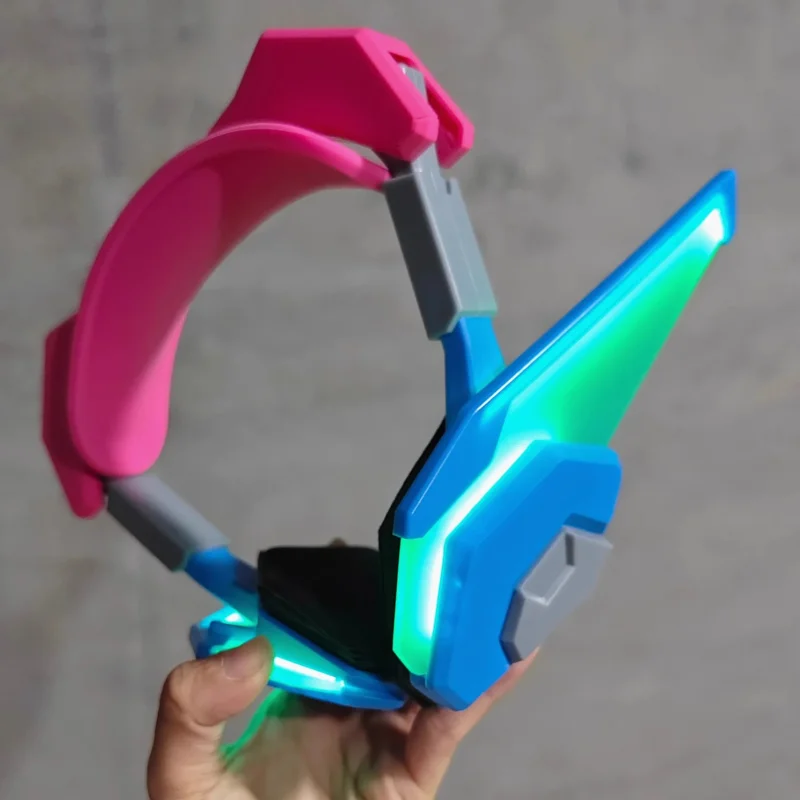 CyGame Overwatch D.Va سماعة رأس للموسيقى سماعة هانا سونغ Dva سماعة رأس خشبية الدعامة تأثيري اكسسوارات عيد الميلاد حفلة الهالوين T