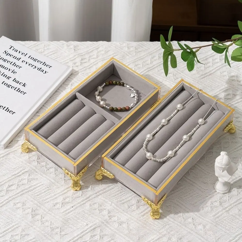 

Многофункциональная винтажная подставка для украшений из бархата: органайзер для браслетов, ожерелий, серег и колец