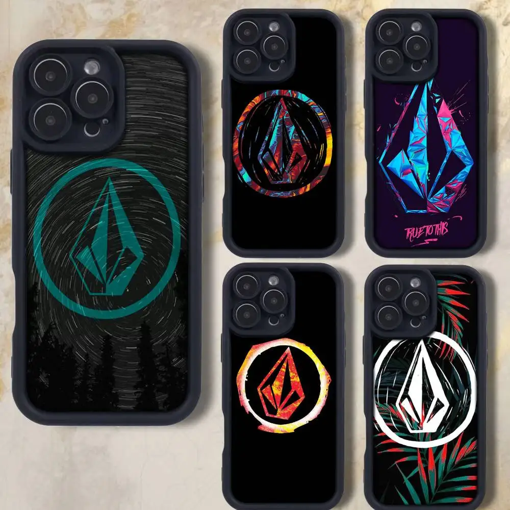 

Sport V-VOLCOM S-StyleS Phone Case For iPhone 17,16,15,14,13,12,Pro,Max,Plus,E,SE4,Air, emery Black Full Coverage TPU