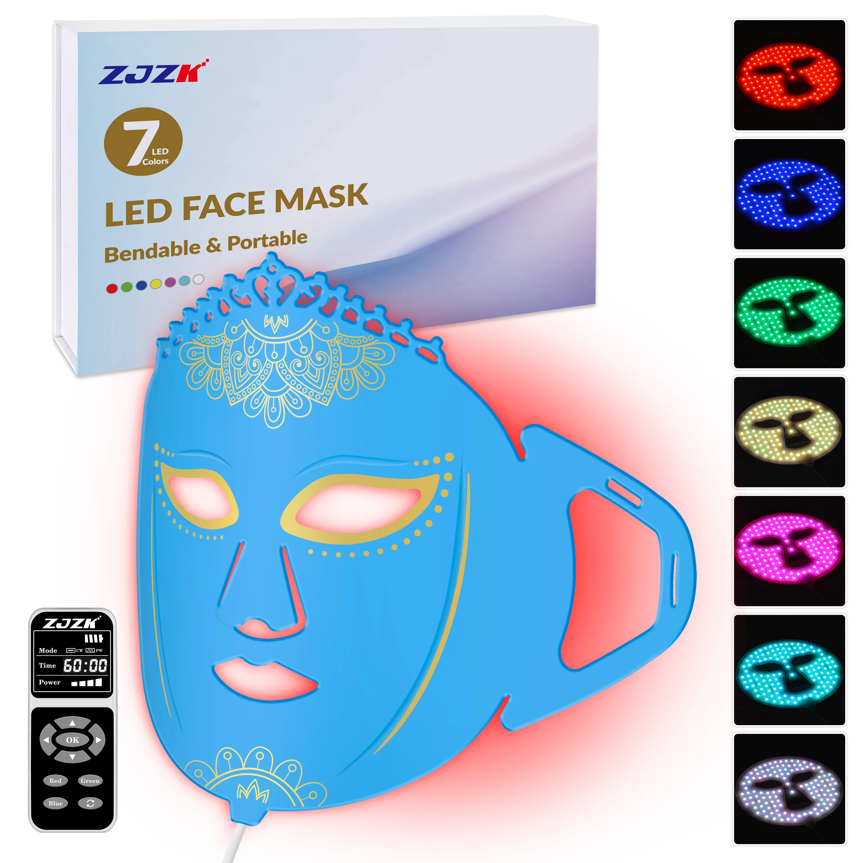 

ZJZK 660 нм, лазерная терапия с низким раньем, 850 нм, чипов + нм, чипов, защита от морщин, красная фотолампа для облегчения боли в ногах, отбеливание