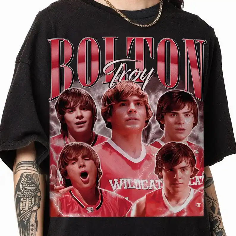 Vintage Troy Bolton High-School Musical Shirt Troy Bolton T-Shirt High School Musical Shirt Disneyland Movie Shirt