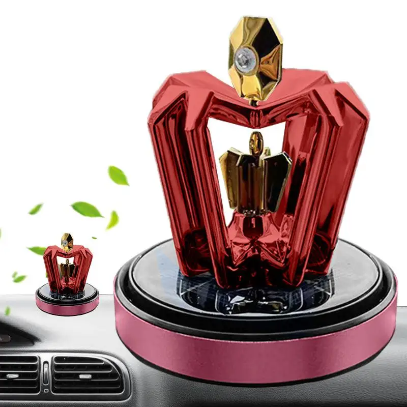 

Car Scents Air Freshener Solar Powered Rotating Crown Car Fragrance Diffuser Long-Lasting Air Freshener Auto Interior Decoration