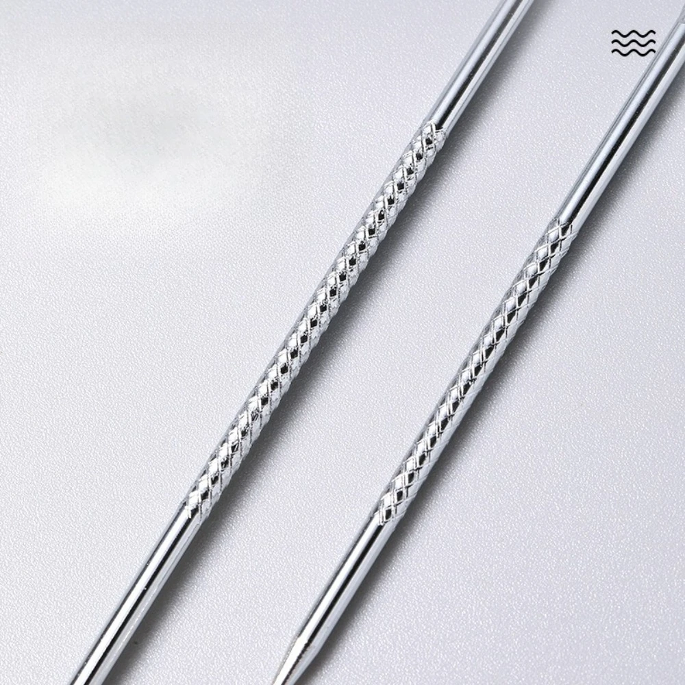 Aiguilles d'acné longues et courtes en acier inoxydable, outils d'élimination des points noirs et de l'acné, outils de soins de la peau du visage