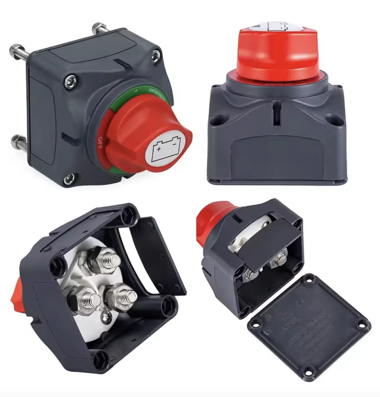High Current Battery Disconnect Switch M8 200A M10 300A, Marine RV Car Battery Isolator for Power Cut Off