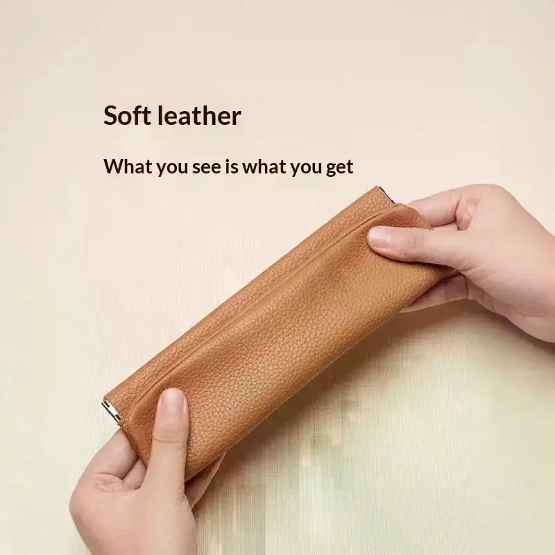 Homefish Storage Bag PU Leather For Long Wallet Passport Driver's License Document Holder Data Cable Cosmetic Bag For Women Men