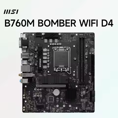 64GB LGA 1700 Motherboard M.2 Gen4&times;4 PCIe 4.0 MSI B760M BOMBER WIFI DDR4 MotherBoard Diy Gaming Computer Gaming placa