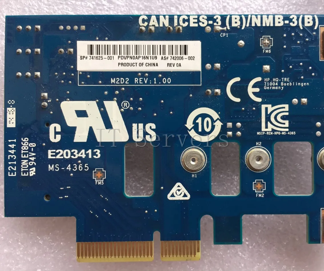 Carte adaptateur profil haut PCA PCIe à M.2, 742006 – 002