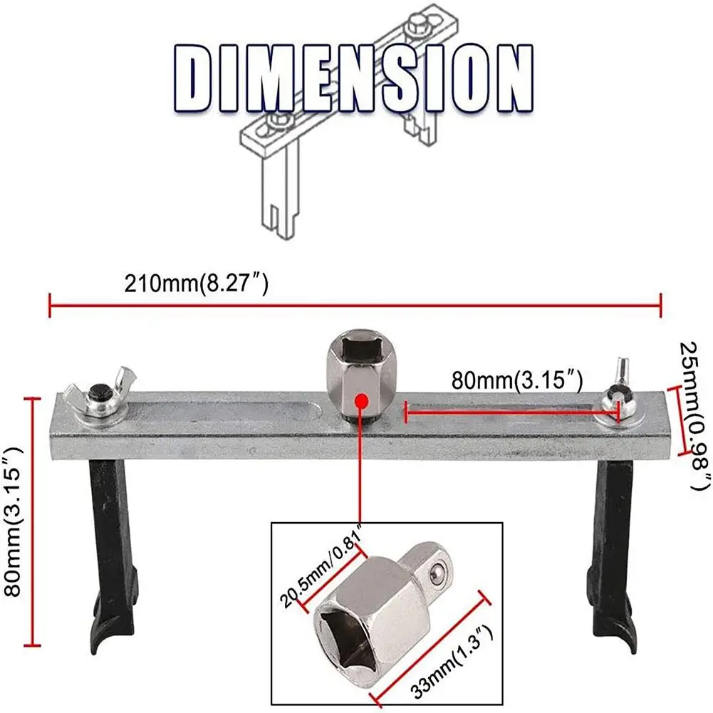 Universal Fuel Lid Tank Cover Wrench Fuel Pump Lock Tool Fuel Pump Removal Tool Fuel Tank Lid Cover Remove Spanner