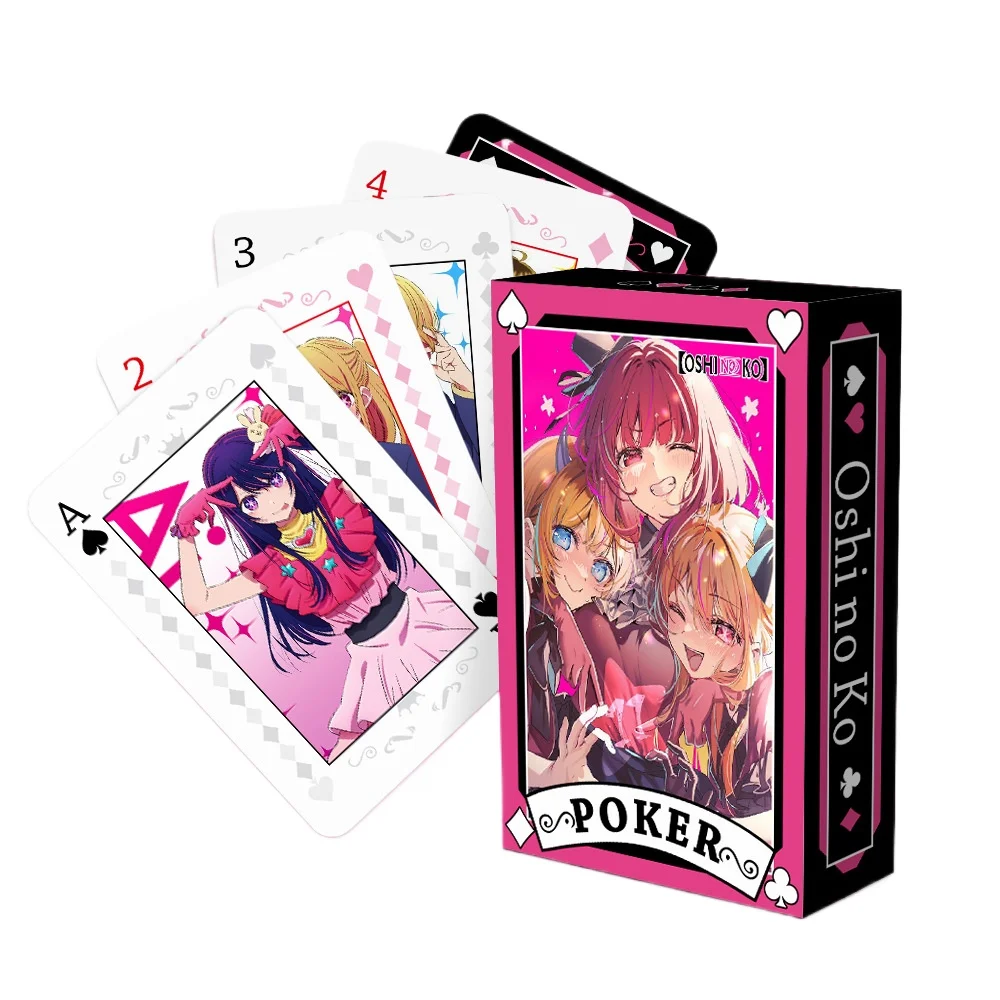 Juguete de póker de Anime OSHI NO KO, cartas de juego Hoshino Rubii Hoshino Akuamarin, Cosplay, regalo de colección de tapa dura