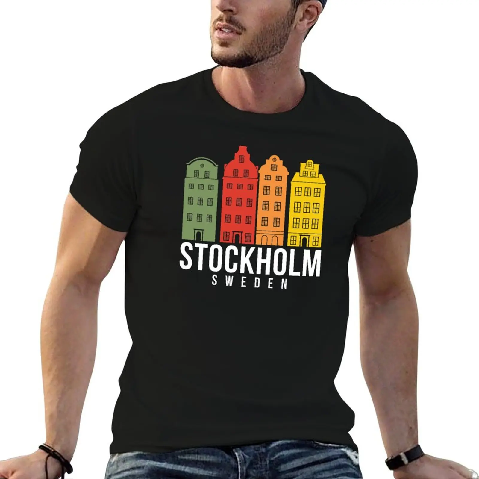 Building Architecture Stockholm Sweden T-Shirt Trend Art Print T-Shirt