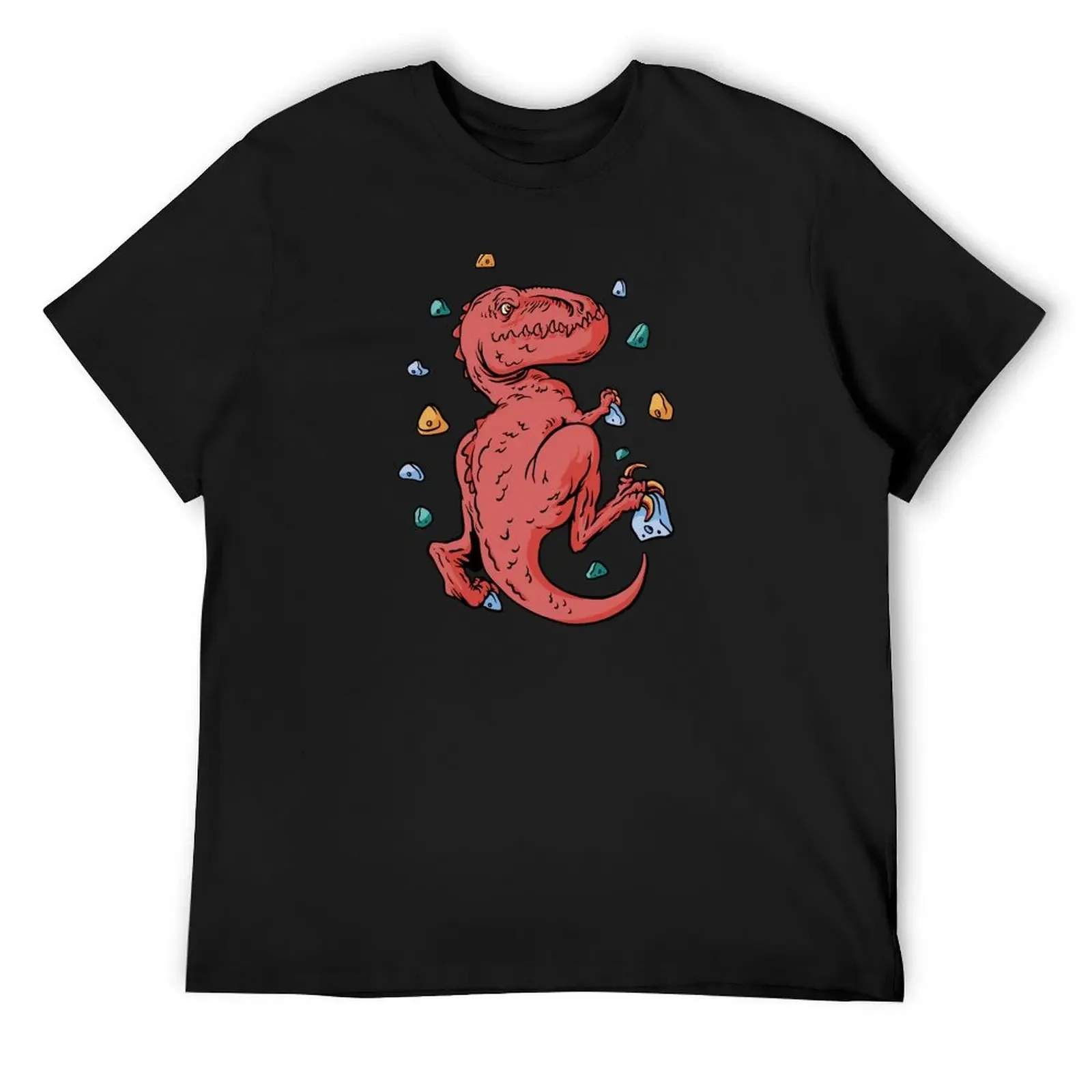 Dinosaur bouldering T-Shirt custom t-shirts blacks customs design your own Men's t-shirt