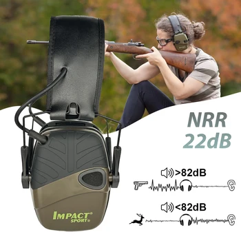 Protection auditive électronique pour portée de tir avec réduction du bruit d'amplification sonore, cache-oreilles pour portée de pistolet