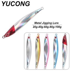 YUCONG 1PX Metal Jigs Wobblers 20-40-60-80-100g Sinking Jigging Bait Trolling Fishing Lure Shore Cast Bass Isca Pesca Swimbait