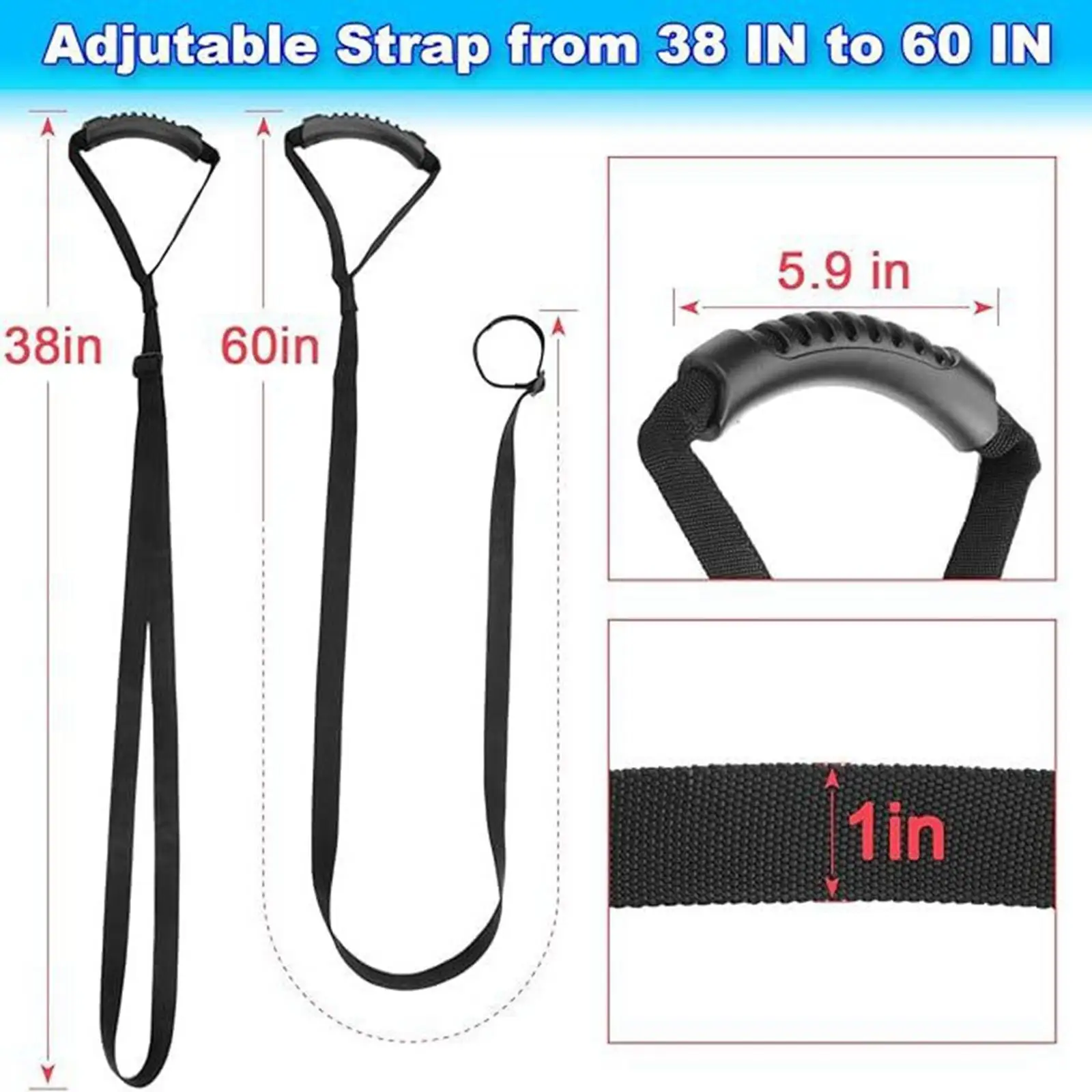 2 قطع كاياك الوقوف مساعدة حزام مقبض حزام داعم قابل للتعديل طول سحب الحبل كاياك حامل مساعدة حزام الدائمة المعونة