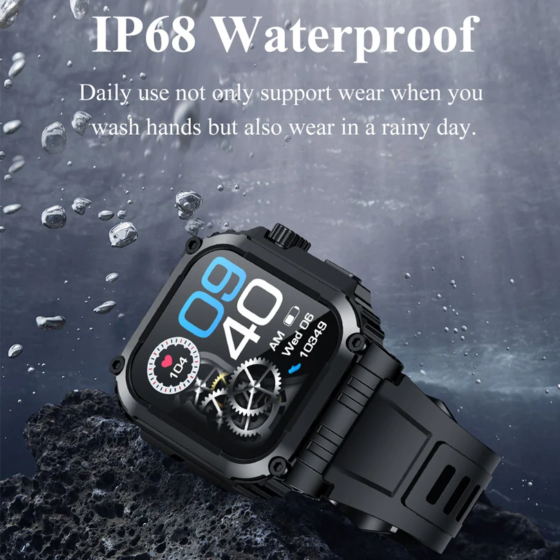 2024 Men women Smart Watch GPS Outdoor Sports HD Screen Bluetooth Call IP68 Waterproof Ultra Long Standby Smart Watch 410mAh