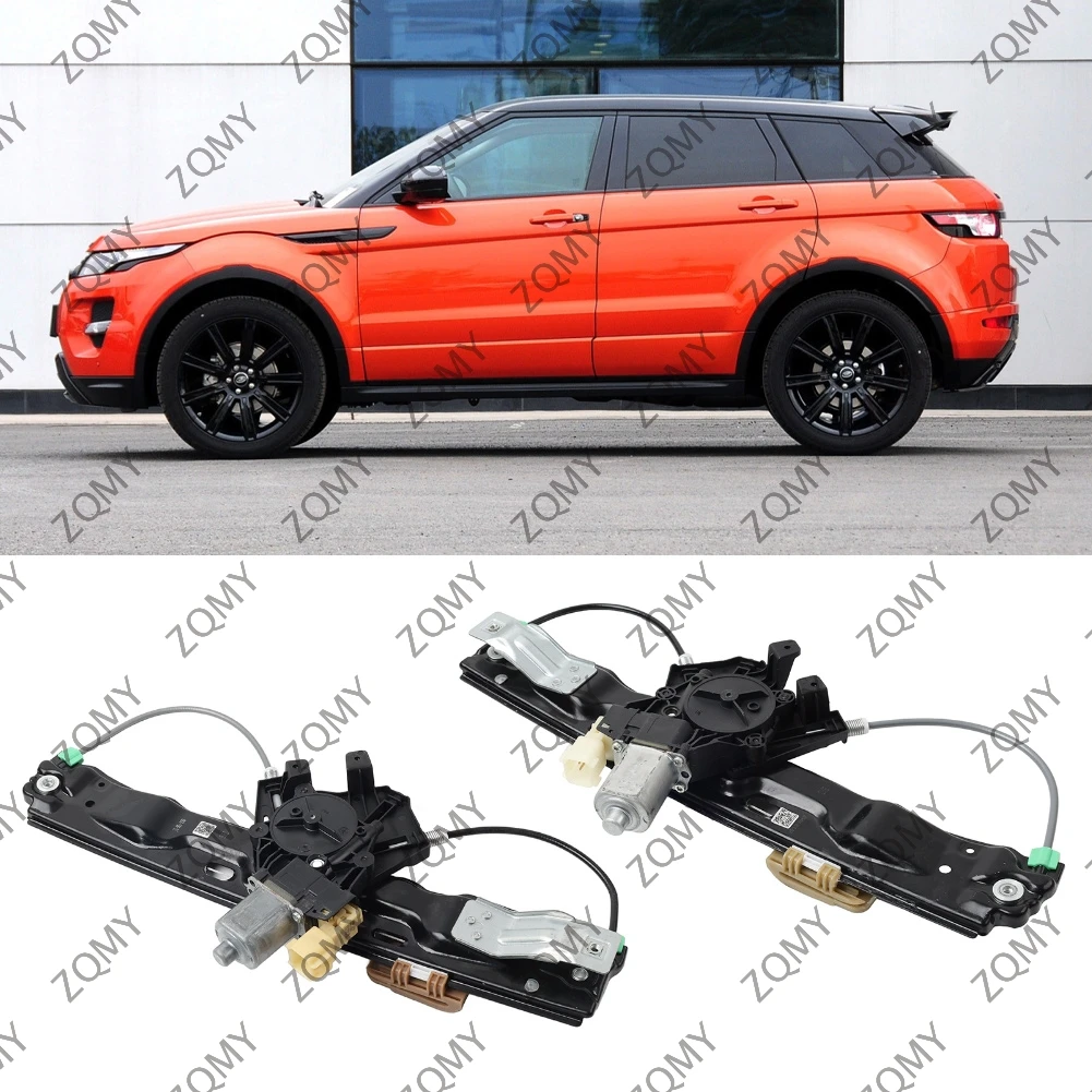 2PCS Car Rear Power Window Regulator Assembly For Land Rover Range Rover Evoque 4 Doors Only 2012 2013 2014 2015 16 17 18 2019