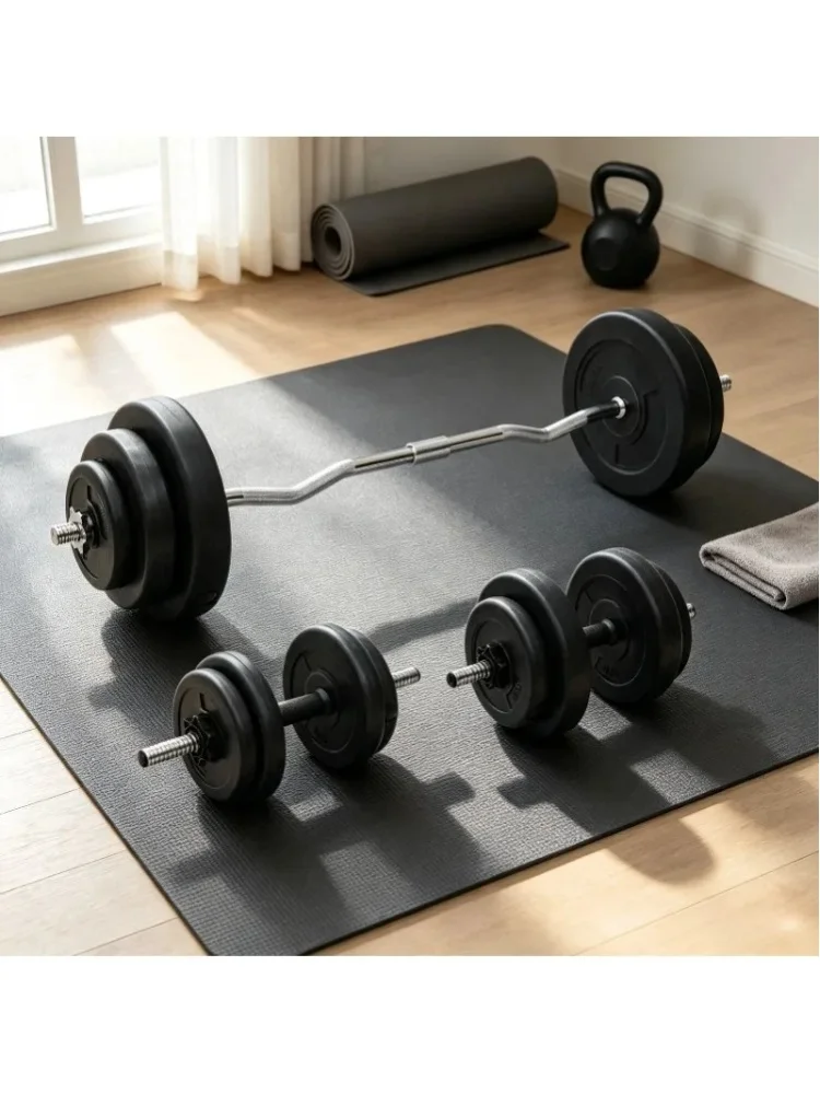 Hantelset in Stahlkonstruktion, Heimfitness-Gewichtsausrüstung, Fitnesstrainingsgerät, 60kg, Verstellbares und Robustes Design Geeignet für Indoor-Krafttraining und Tägliches Workout