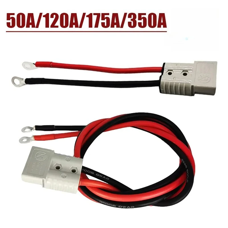 4-50 Square 50A 120A 175A 350A Gray Plug Connectors Wire 1pc Male/Female Rechargeable Battery Connector with 20cm-300cm 600V