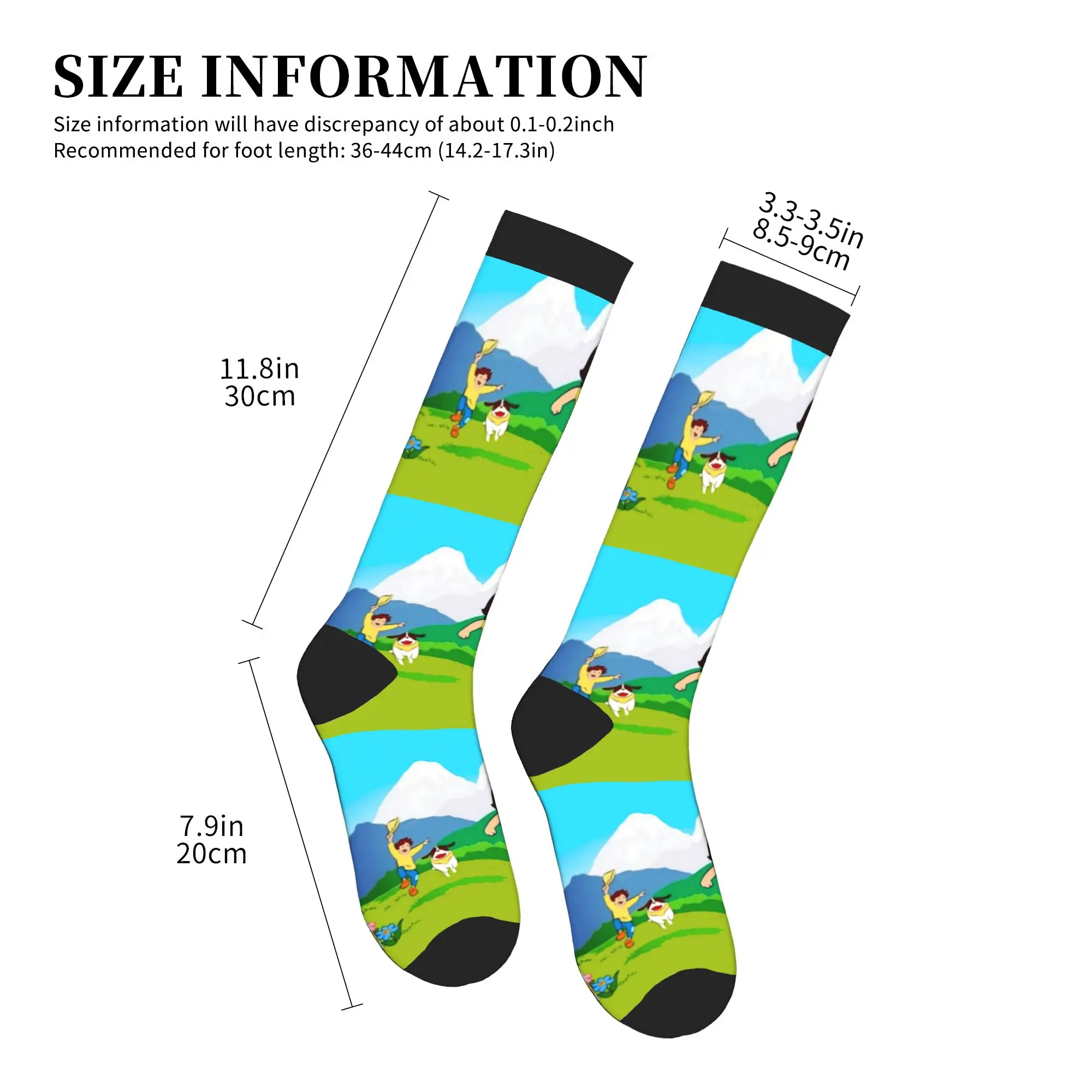 Heidi Races Against Peter And Alps Mountain Men's Sports Compression Socks Unisex Cute  Spring Summer Autumn Winter Dress Socks view 4
