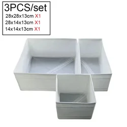 Clothes Organizer Compartment Storage Box Foldable Washed Home Organizer for Underwear Jeans Socks Wardrobe Storage Containers