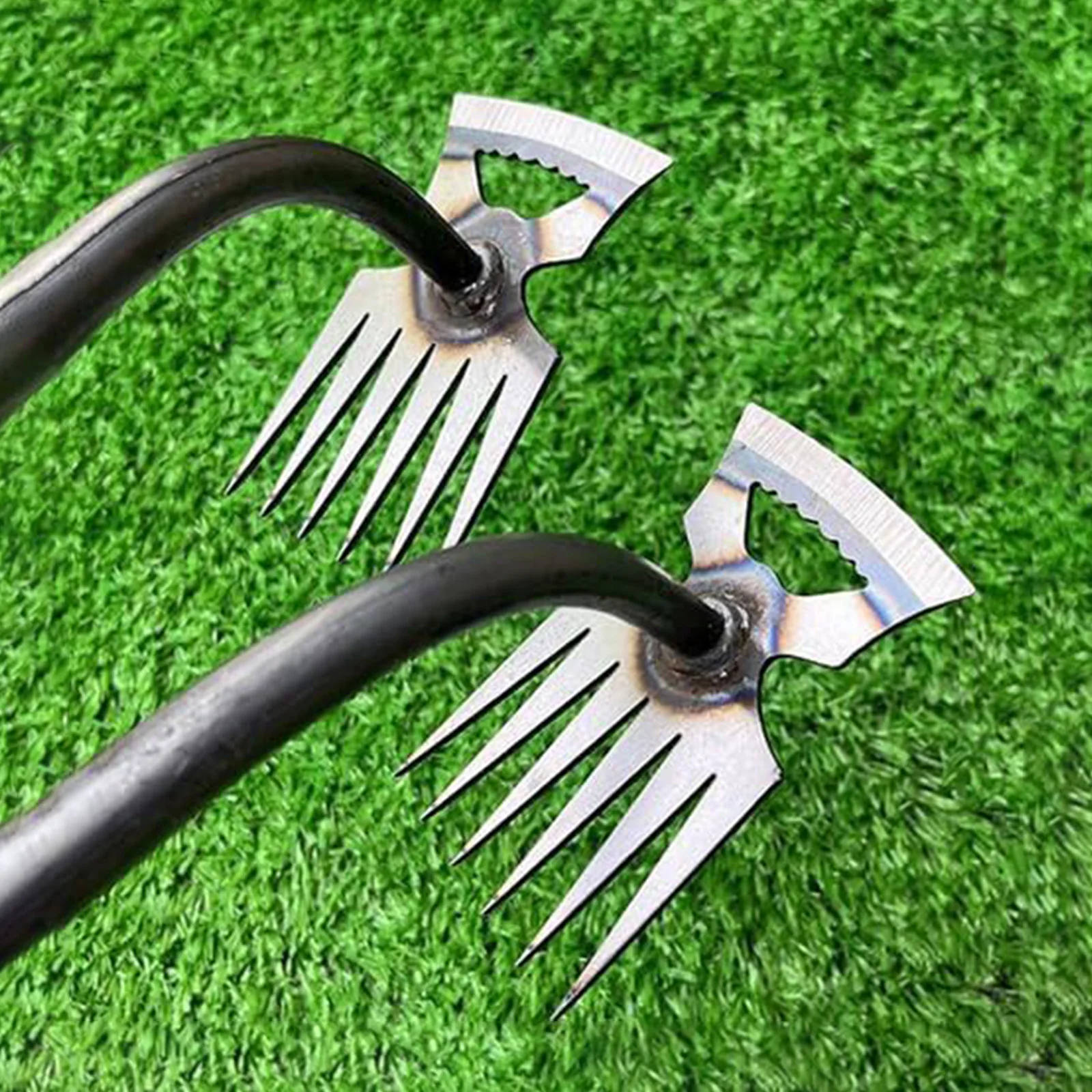 

5/6/11 Teeth Steel Weeders Garden Hand Rake Farm Tool Weeding Scarifier Agricultural 2-in-1 Garden Rake and Weed Puller Shovel